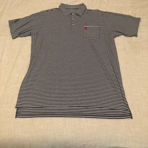 B. DRADDY Blue Striped L Summer Polo Mens Shirt